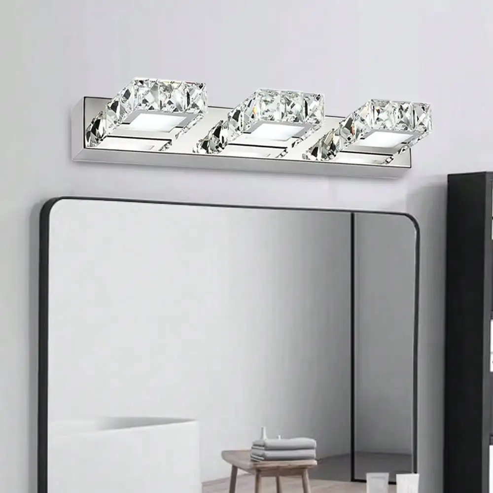 

Modern Toilet Bathroom Wall LED Over Mirror Light 9W Makeup Vanity Front Mirror Light Fixture 18.11*1.97*4.33in