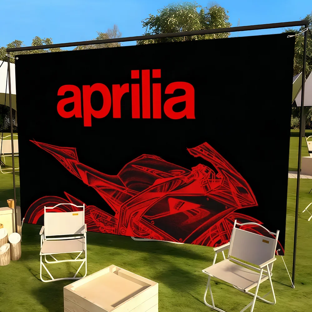 Fashion A-Aprilia Cool Motorcyle flag Suitable For Party Club Outdoor Interior Wall Decoration Banner Fans Gift