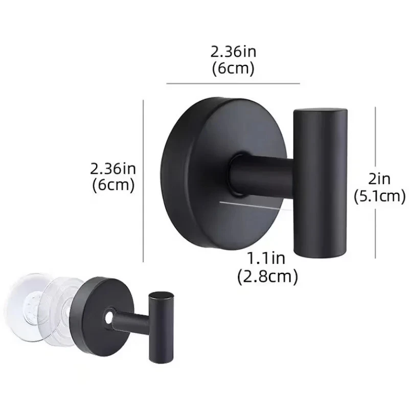 Saugnapf Haken für Dusche Handtuch Halter Edelstahl Vakuum Dusche Haken Saug Waschlappen Aufhänger Küche Handtuch Rack – Detail 1