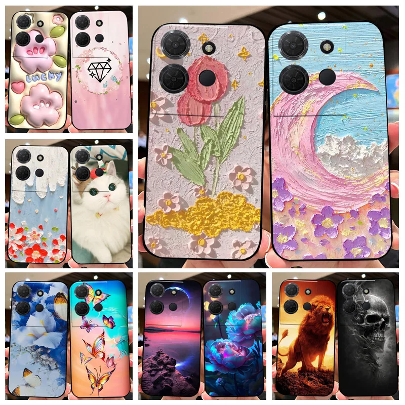 Para TCL 503 Funda Popular carcasa pintada Funda de silicona TPU para TCL 503 Funda protectora de teléfono Funda suave a prueba de golpes Funda Coque