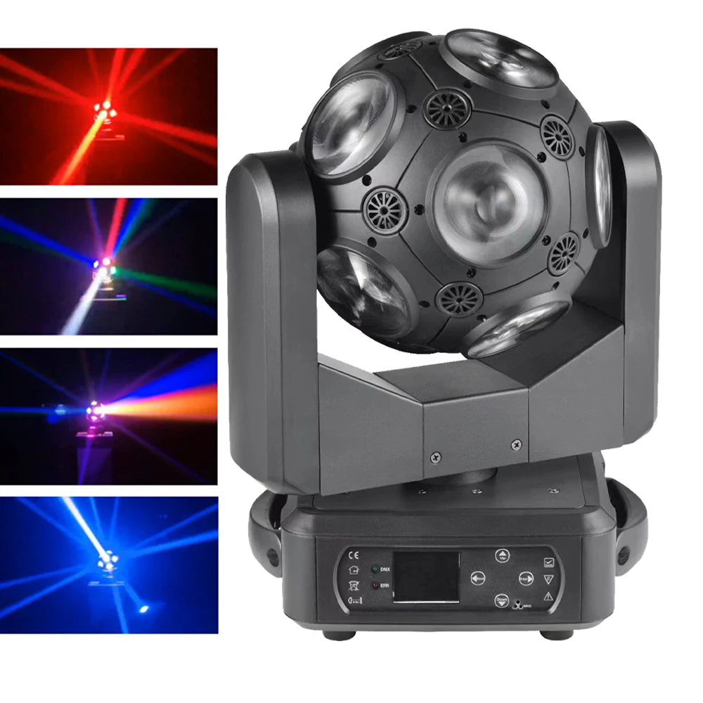 

LED Football Light 12X10W RGBW 4IN1 LED Moving Head Light Professional Stage Beam Light DMX DJ Disco Party Show Stage Lighting