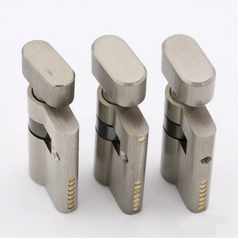 

Pure Copper 51mm Diameter Glass Door Lock Core Large Single Cylinder Lock with Key Bile Eccentric Mechanism for Security