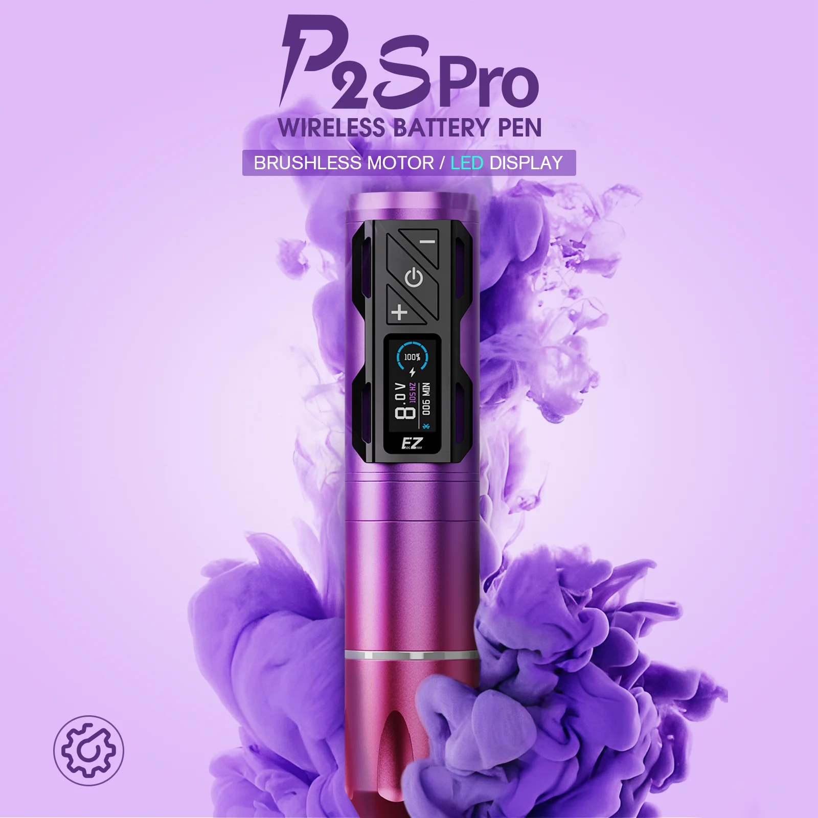 EZ P2S Pro ماكينة رسم الوشم التجميلي اللاسلكية القلم 4.0 مللي متر السكتة الدماغية بطارية 1800 مللي أمبير OLED شاشة ديجيتال فرش السيارات الوشم بندقية العرض