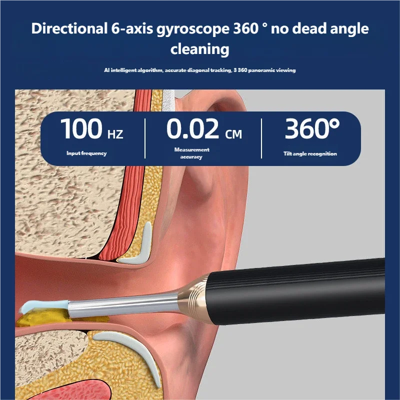 

HOMEFISH Умный инструмент для чистки ушей с Wi-Fi и HD-камерой, светящийся в темноте, для безопасной чистки ушей и удаления ушной серы