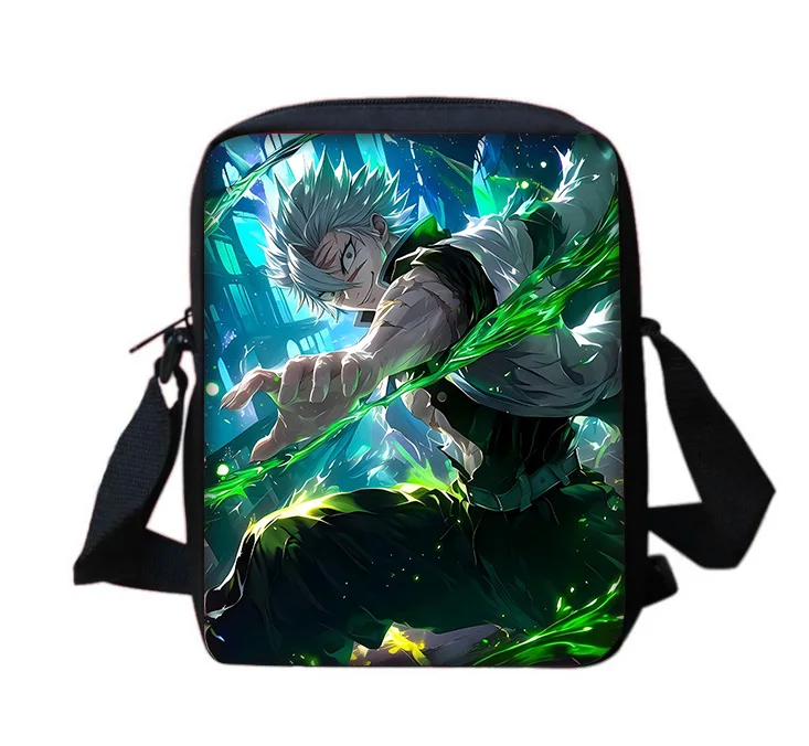 Japan Anime Demon Slayer Boy Girls Printed Shoulder Messenger Bag Child Casual Handbag Men Women Phone Bag Shopping Bag