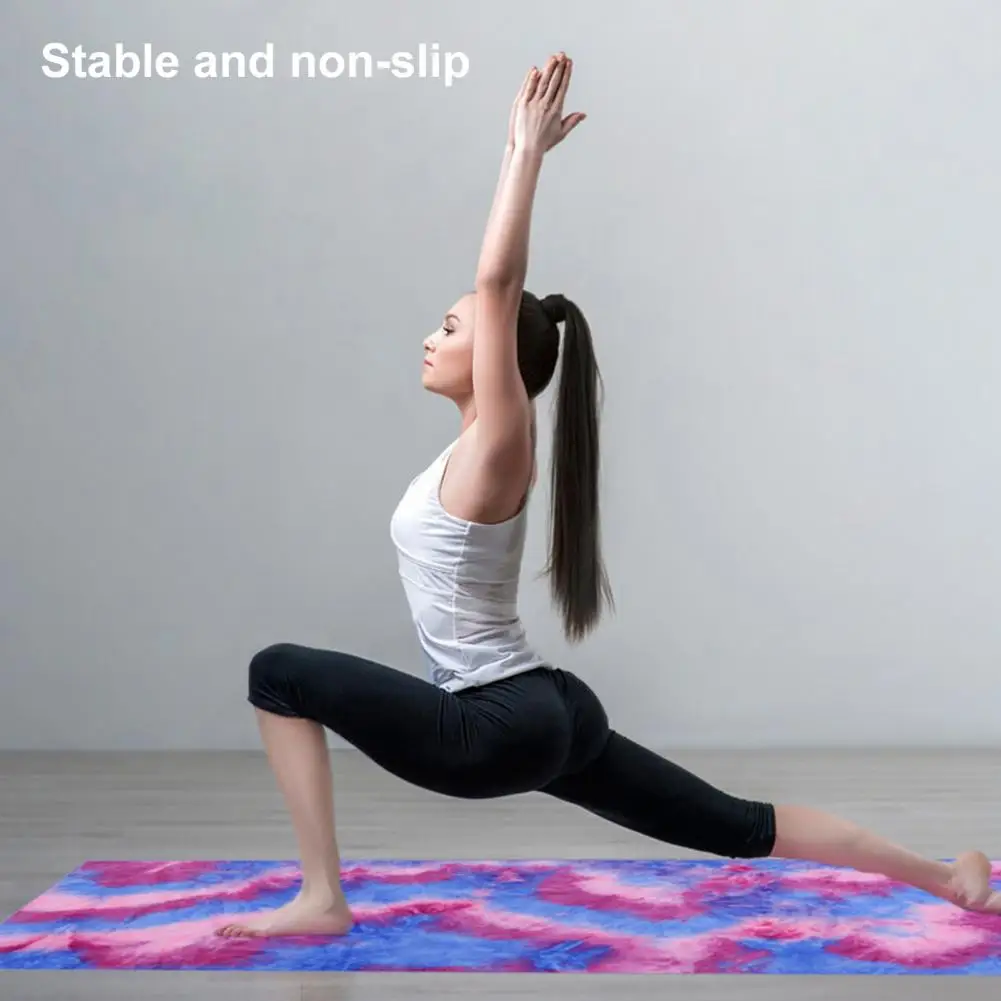 Yoga Towel Sweat Absorption Non-Fading Superfine Fiber Yoga Blanket Workout Towel Yoga Mat With Anti-slip Grip Dots For Gym