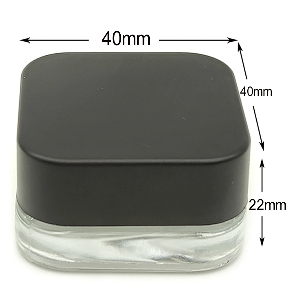 10pcs 1/2 Cosmetic Makeup Jar 9ML Jars Transparent Glass Bottles Cream Container Storage Case For Face Lip Balm Nail Arts