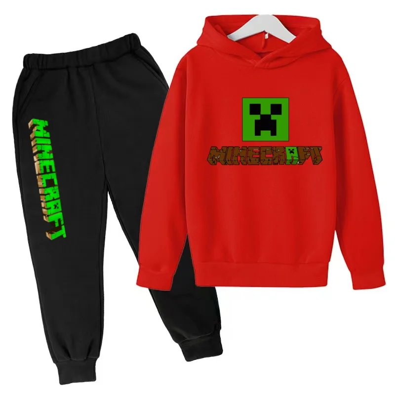 Kinder-Hoodie mit Anime-Cartoon-Spiel-Print, Pullover für Jungen und Mädchen, Kleinkinder 3-12 Jahre, Freizeitkleidung, Oberteil+Hose, 2-teiliges Marken-Sport-Jogging-Set – Detail 9