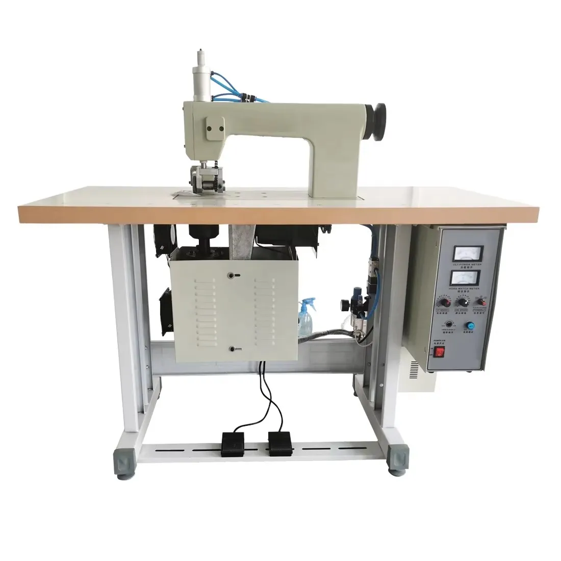 CP-60S Semi-automatic Ultrasonic Fabric Embossing & Sealing Machine, Single/Double Motor for Textile Processing