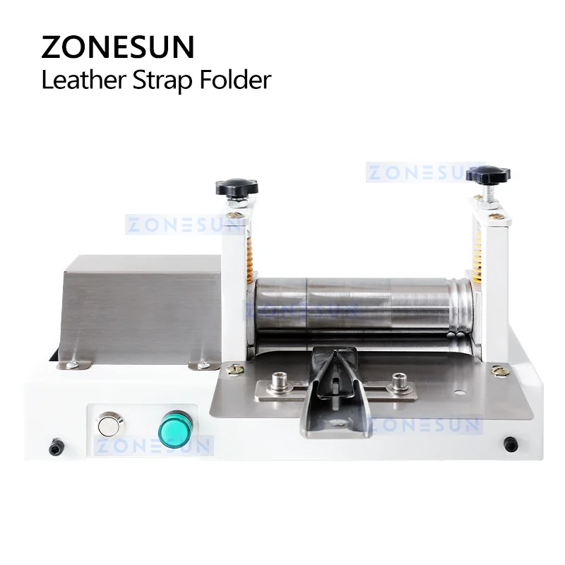 ZONESUN ZS-LSF2 Shoulder Strap Leather Laminating Folding Machine Edge Sealing Machine Manual Leather Belt Rolling Machine