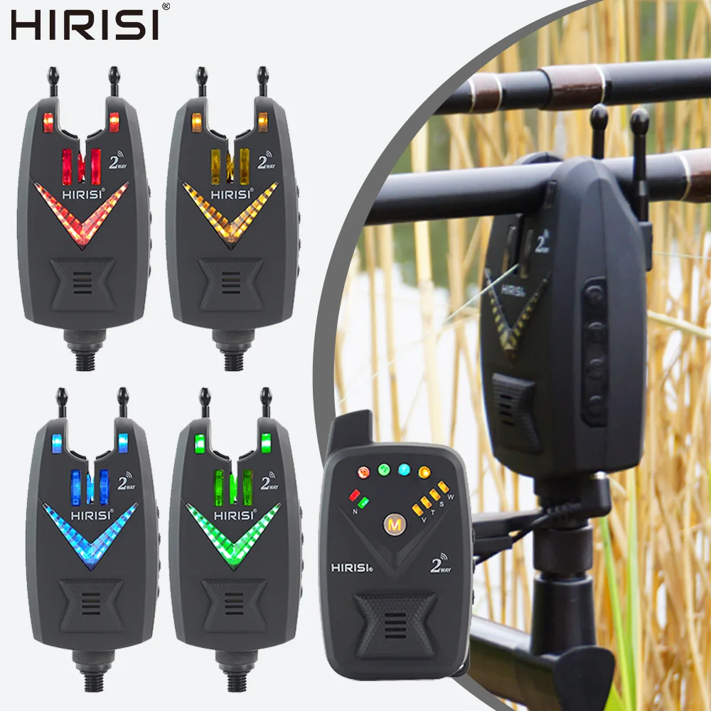 

Hirisi S3 Carp Fishing Alarm Set Control Wireless Bite Indicator Waterproof Multi-Color LED Adjustable Volume/Tone/Sensitivity
