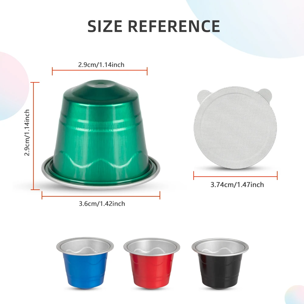 Aluminum-Foil Empty Coffee Cups With Self Adhesive Seal Stickers Coffee Pods Compatible With Nespresso OriginalLine Coffee Maker