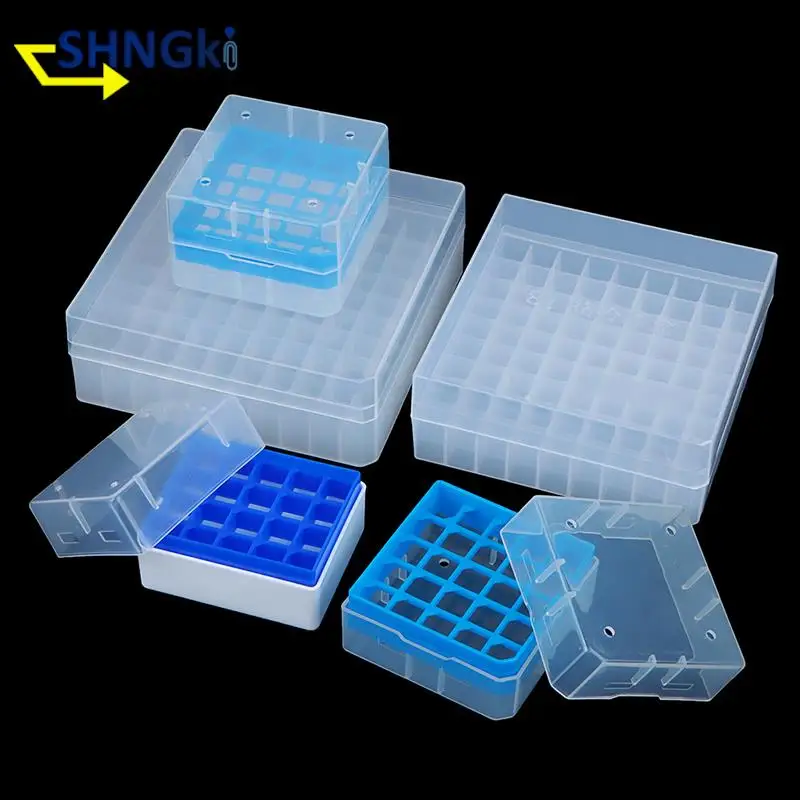 20/25/81/100 Sockets Plastic Test Tube Holder Centrifuge Tube Rack Box With Cover Centrifugal Tube Support Laboratory Supplies