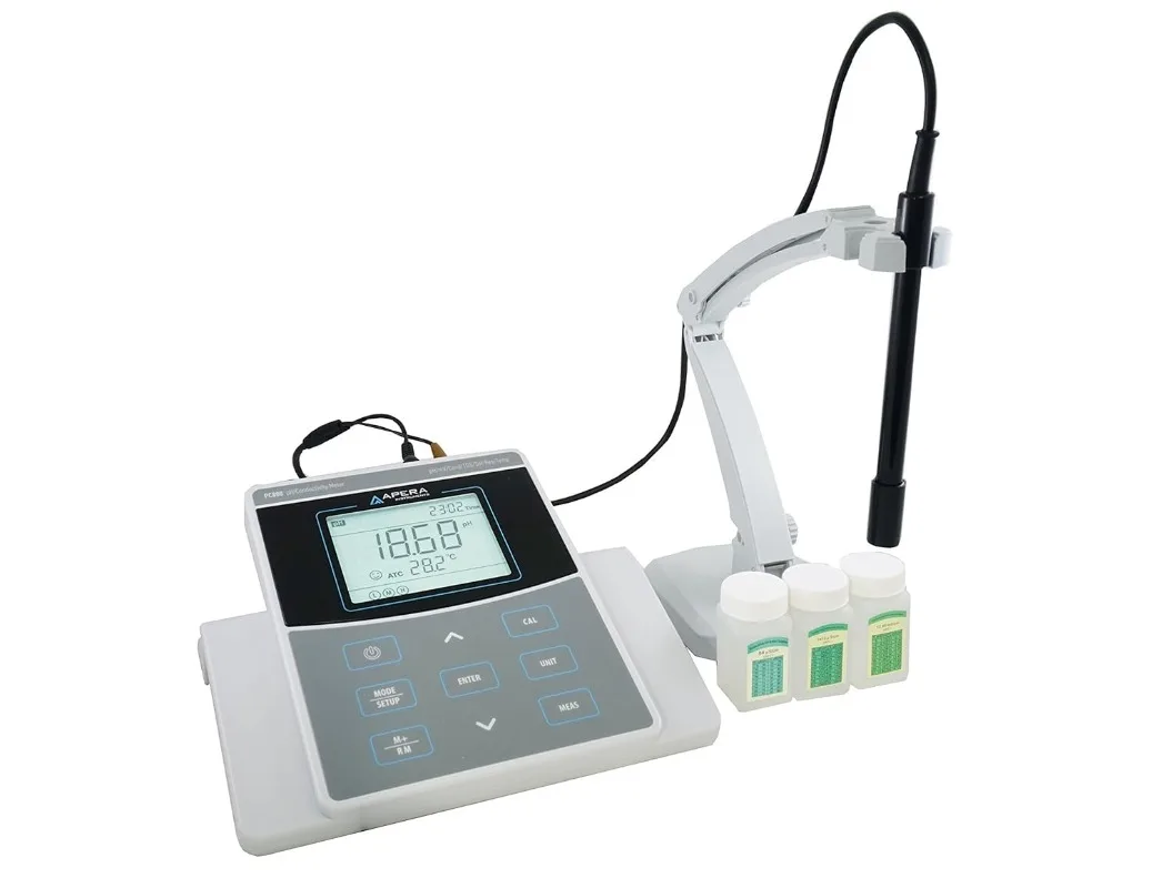 2026Apera Instruments PC800 Bench PH/Conductivity/TDS/Salinity/Resistivity/Temp. Multiparameter Meter Kit 0.01 PH/1% F.S Accurac