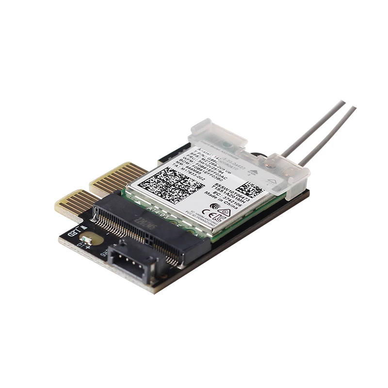 Imagem -06 - Adaptador de Placa de Rede sem Fio Pci-e Wi-fi 6e Intel Ax210 5374mbps para Bluetooth 5.2 802.11ax 2.4g 5g 6ghz pc Win10 11