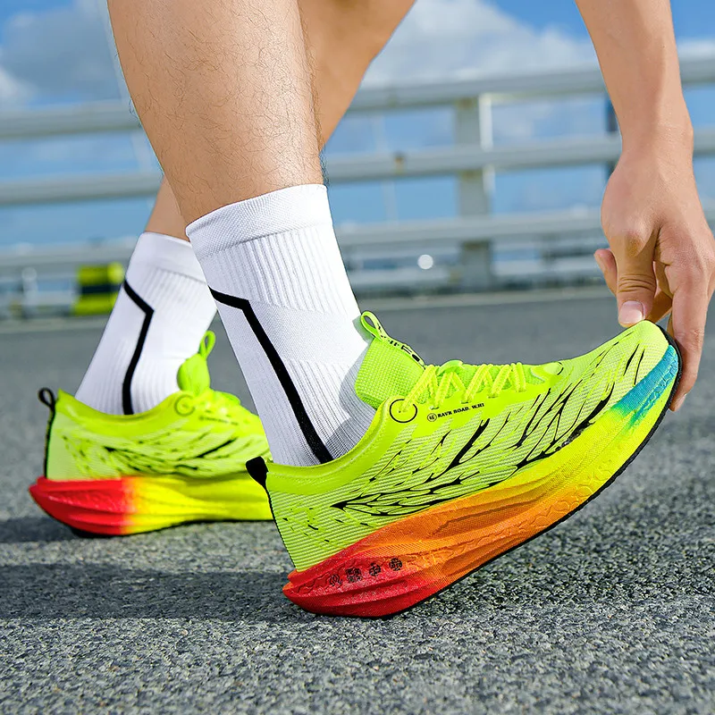 جديد لينة وحيد توسيد الرجال احذية الجري للنساء عالية الجودة الطريق أحذية للمشي خفيفة مريح أحذية رياضية عاكسة ليلة تشغيل #5