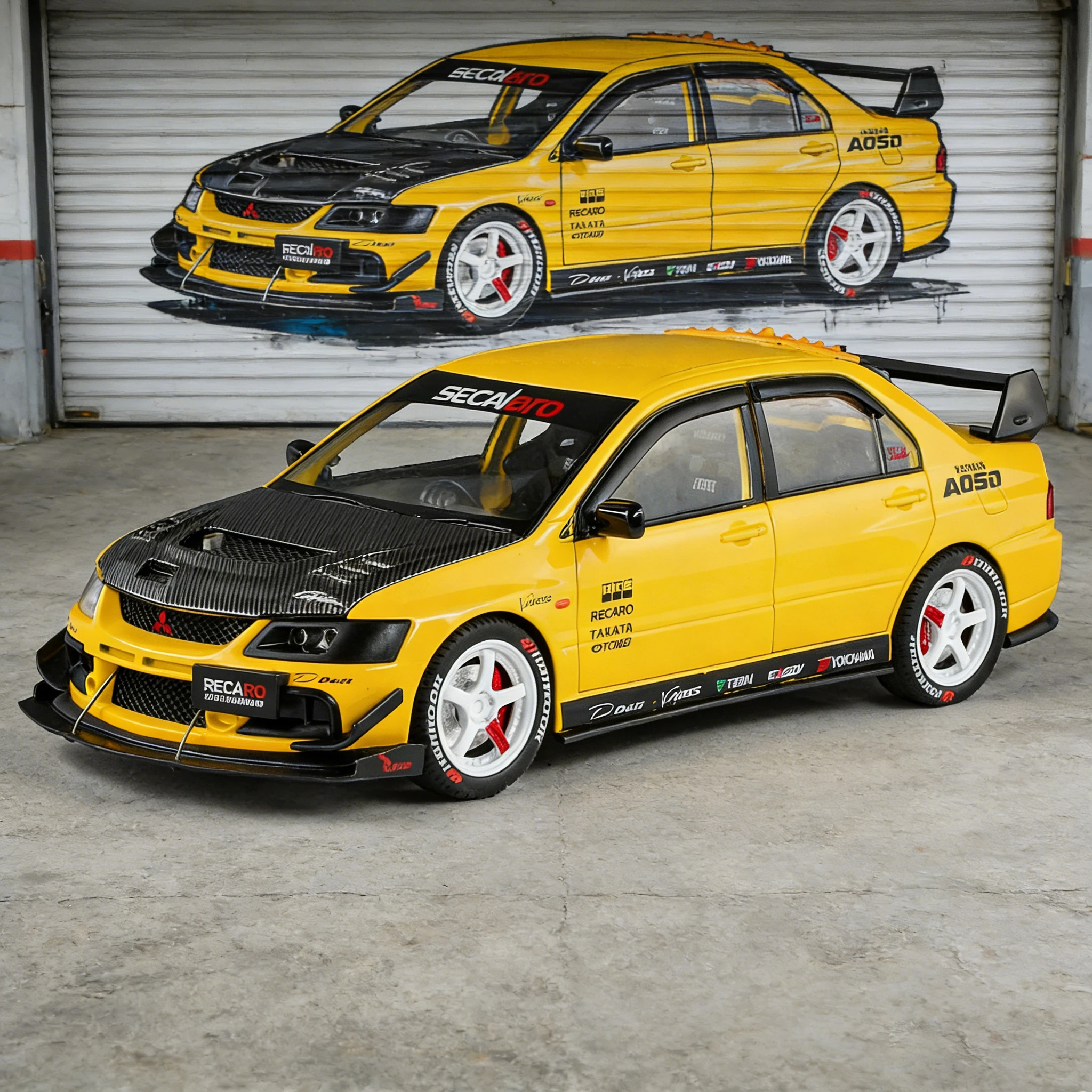 

1:24 Mitsubishi Evo9 Car Model Alloy Simulation Collection Modified Version Racing Sports Car Toy Car Boy Gift