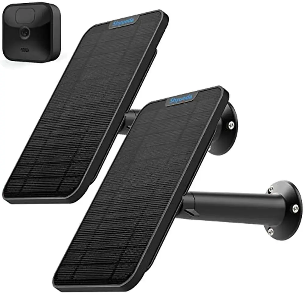 Outdoor Solar Panel Charger Kit Blink Camera 4W Power Output Waterproof Cable IP65 Weather Resistant 360 Degree Adjustable