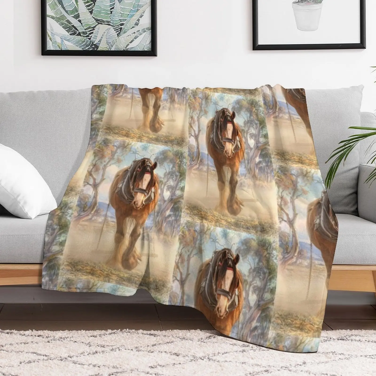 The Clydesdale Throw Blanket Thin warm for winter for winter Beach Blankets