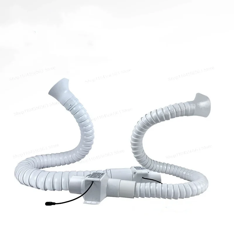 1 قطعة أنبوب تهوية عادم الدخان المرن مع غطاء محرك السيارة المستدير لنظام استخلاص الدخان الصناعي لحام