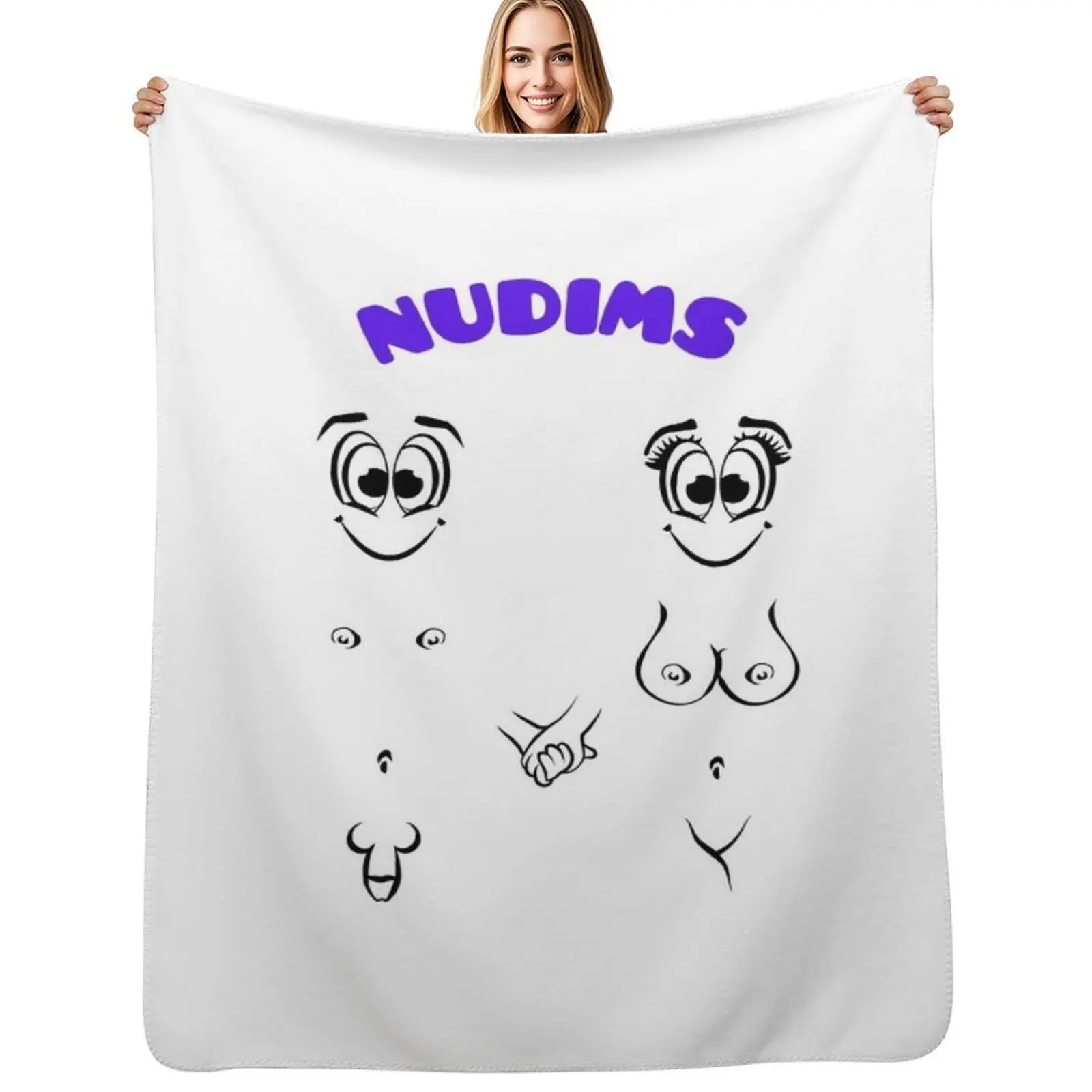 NUDIMS Couple (blue) Throw Blanket halloween Thin Fashion Sofas Sleeping Bag Summer Decoratives Blankets