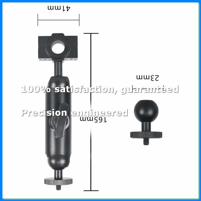 Motorcycle Bike Camera Holder Handlebar Rearview Mirror Mount Bracket 1/4 Metal Stand for Action Camera-A69M