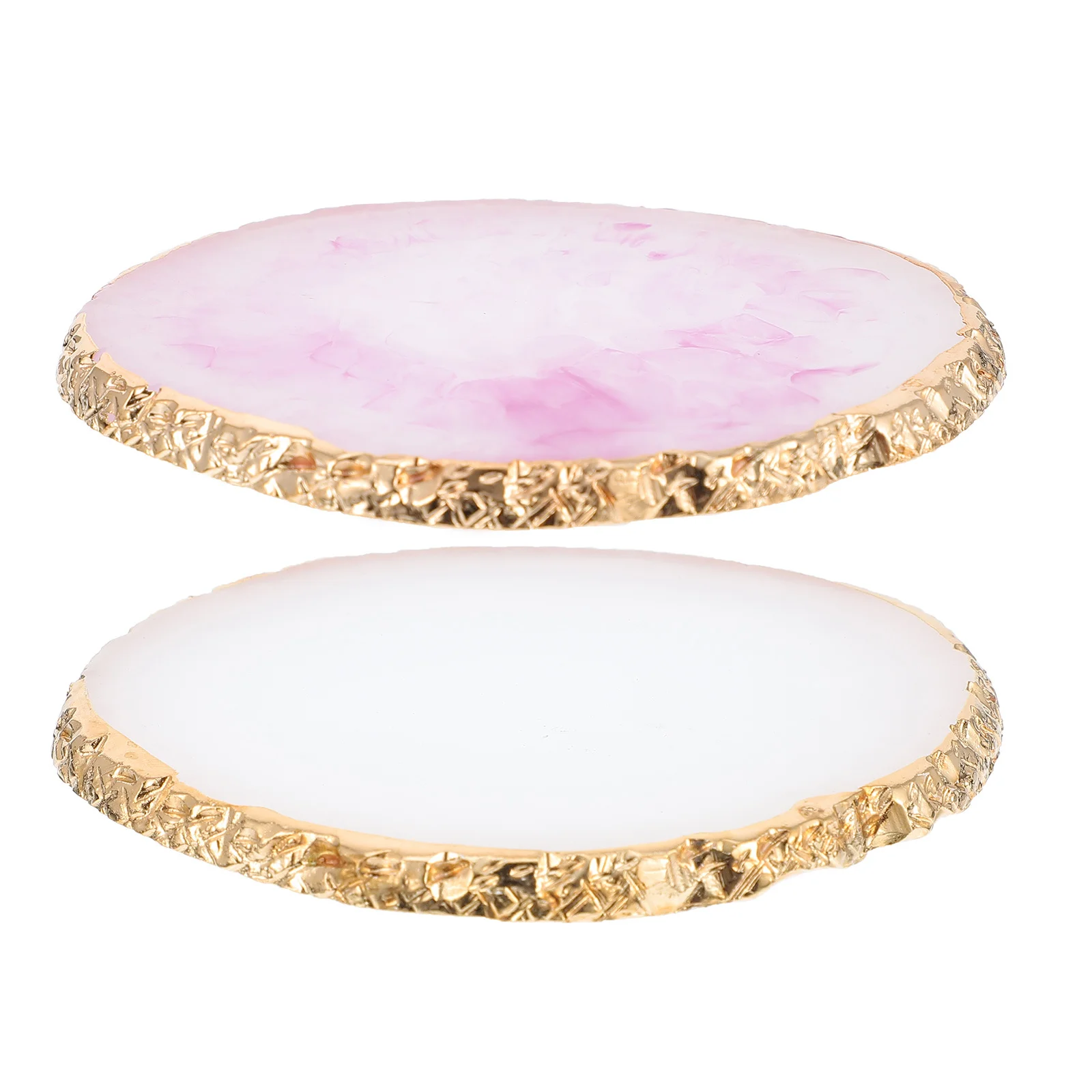 2 pezzi tavolozza per nail art in resina colore dorato texture liscia facile da pulire smalto gel miscelazione strumenti per esposizione manicure per salone