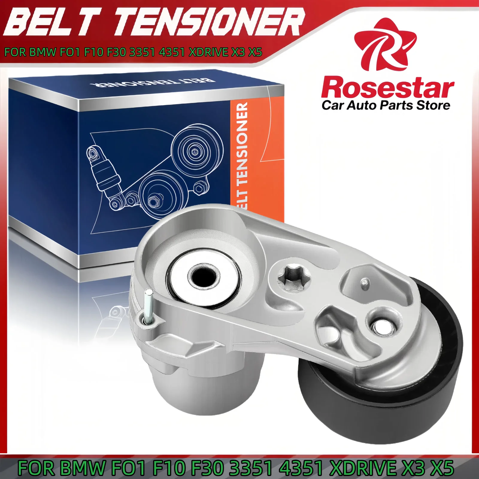 

Drive Belt Tensioner Assembly for BMW F30 335i F10 535i F12/13 640i F25 X3 X4 X5 11287599097 11288604266 7599097 8604266 V202773