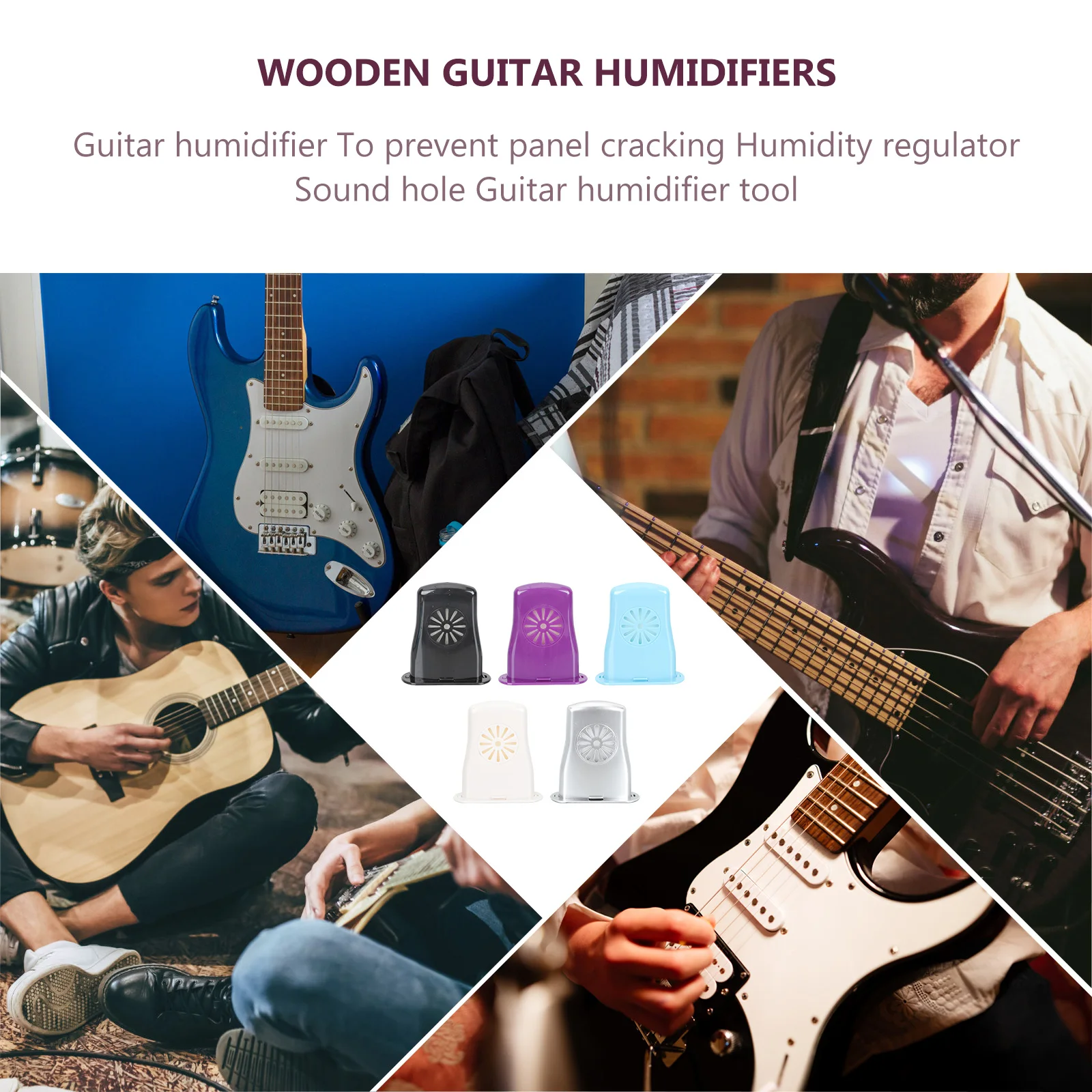 

5Pcs Guitar Humidifier Super Long Cycle Balanced Humidification Moisturizer Acoustic Guitar Humidifier Humidity Maintenance Tool