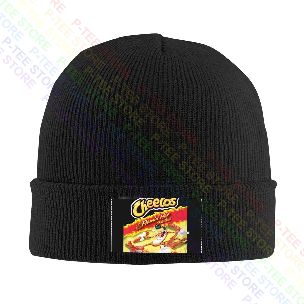 Cheetos Mens Flaming Hot Crunchy Bag Imagen Gorro de punto Gorro Gorros Gorro de moda Venta caliente