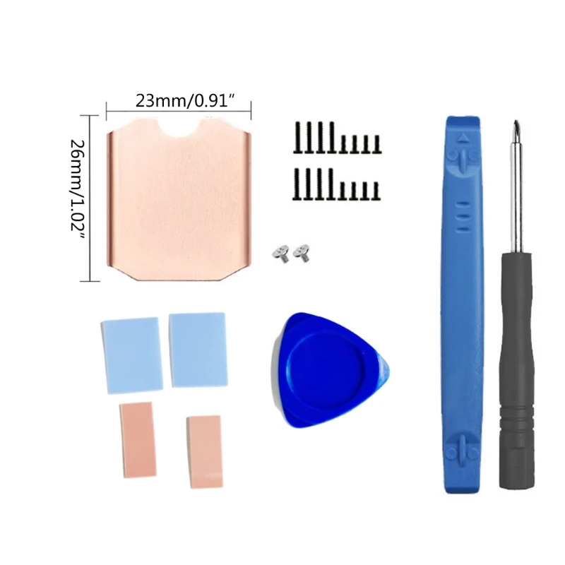 M.2 2230 SSD Heatsink NVMe مشعاع نحاسي لقرص الحالة الصلبة لسطح البخار