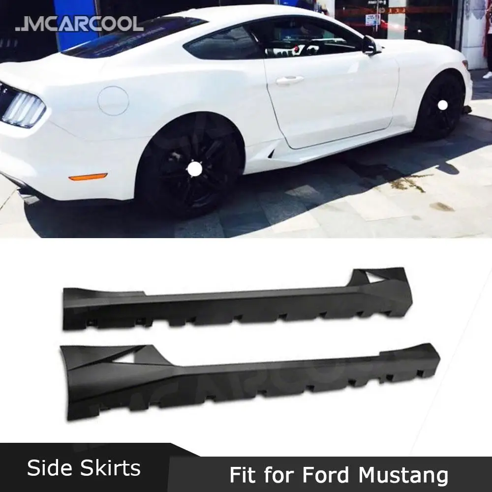 

JMCARCOOL Боковая юбка из углеродного волокна FRP Неокрашенный материал для Ford Mustang Coupe 2-дверная 2018-2020 гг.