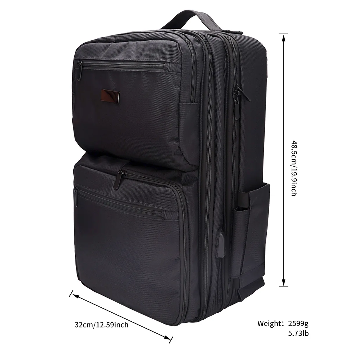 Professional Barber Makeup Travel Backpack USB Adjustable Dividers - Large Cosmetic Storage Organizer Bag Salon Tools