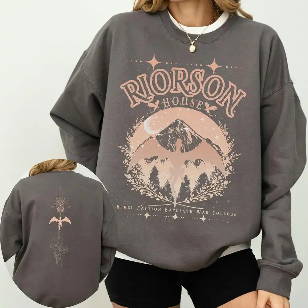 Xaden Riorson House Basgiath War College Sweater Fourth Wing Comfort Sweatshirt Unisex Y2K Pullovers Funny Sweatshirt Streetwear