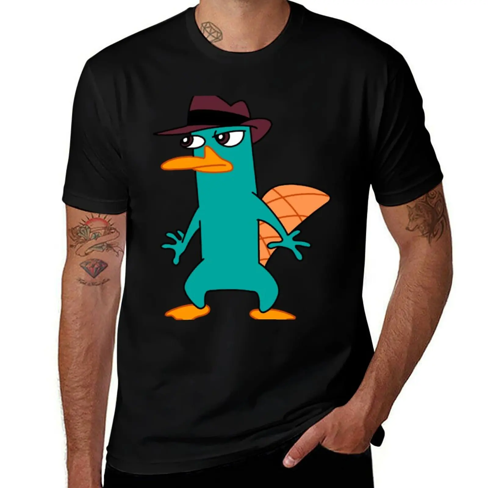 

perry the platypus (7) T-Shirt man t shirt graphic t shirt man plain man t shirt cotton T-shirt