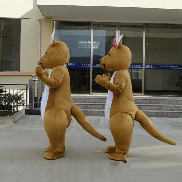 Christmas Adult Lovely Kangaroo Mascot Costume Custom Made Mascot Fancy Dress Costumes Animal Mascotte Costume Party Costumes