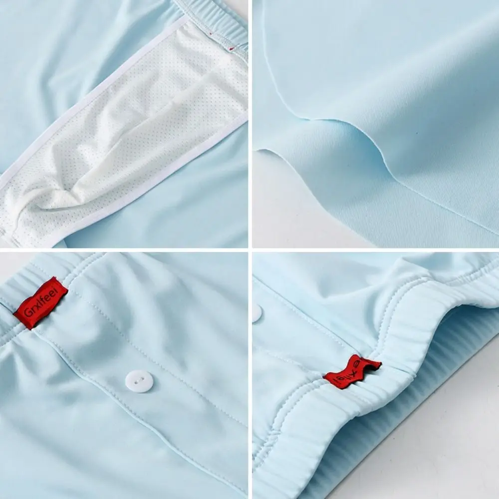 سراويل داخلية مريحة وبسيطة بلون سادة ورقيقة بدون خياطة، ملابس داخلية رائعة تسمح بمرور الهواء من الحرير الجليدي للصيف