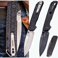 US Ks-2038Ti carbon fiber handle D2 steel outdoor hunting knife. Outdoor tactical folding, jungle EDC pocket knife