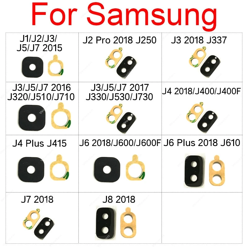 Main Camera Glass Lens Sticker For Samsung Galaxy J1 J2 J3 J5 J7 Plus Pro 2015 2016 2017 2018 J310 J330 J510 J530 J710 J730 J400