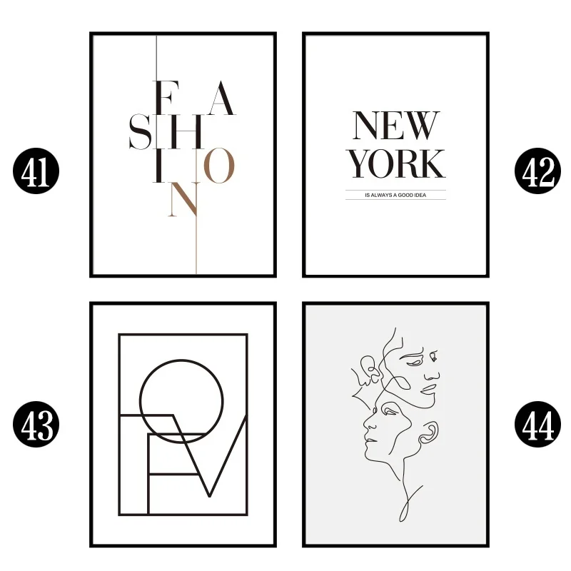 Nordic Wall Art Typography Letters Posters And Prints Canvas Painting  Wall Pictures For Living Room Decoration Home Decor