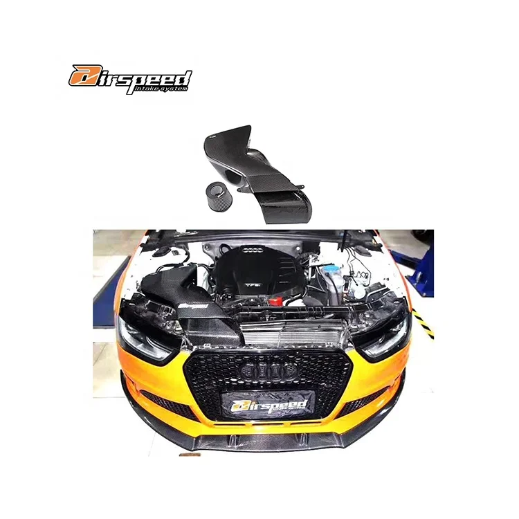 Airspeed Brand Factory Direct 100% Dry Carbon Fiber Cold Air Intake System for AUDI A4,A5 B8,B8.5 1.8T,2.0T