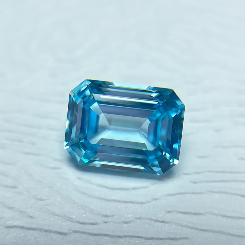 

Aquamarine Color Lab Grown Sapphire Emeralds Cut Loose Gemstone DIY Jewelry Making Selectable AGL Certificate
