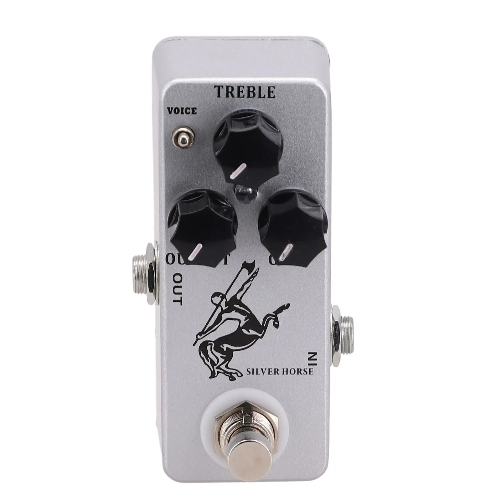 

Педаль эффектов для гитары Bypass Effect GAIN 3,7*1,5*1,3 дюйма TREBLE 9,3*3,8*3,2 см Регулируемый корпус педали Overdrive