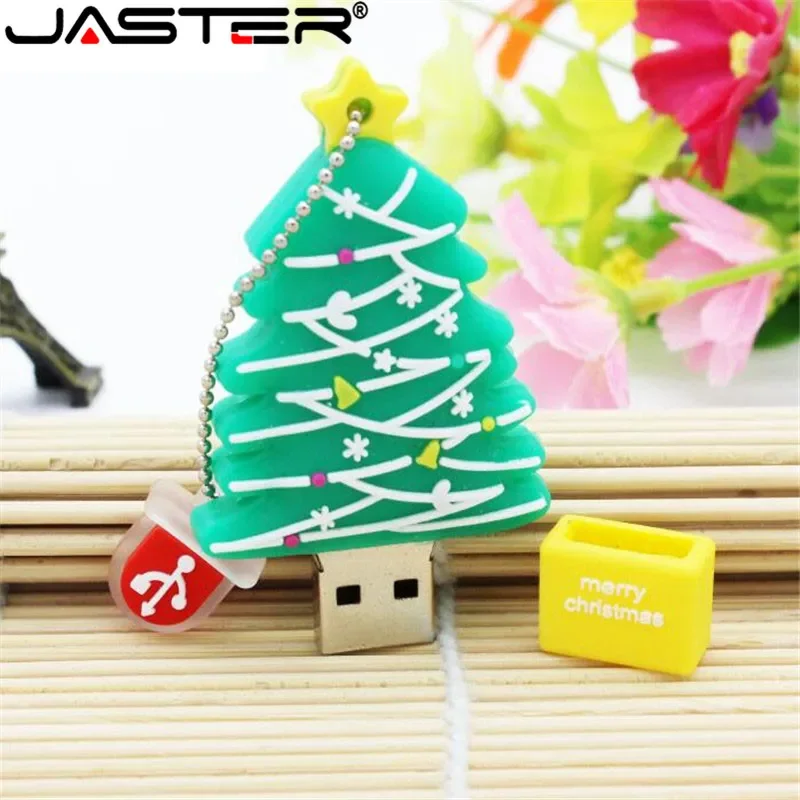Christmas Tree Model USB Flash Drive 64GB Creative Gift Pen Drive 32GB Christmas Stocking Pendrive 16GB Cle USB Memory Stick 8GB