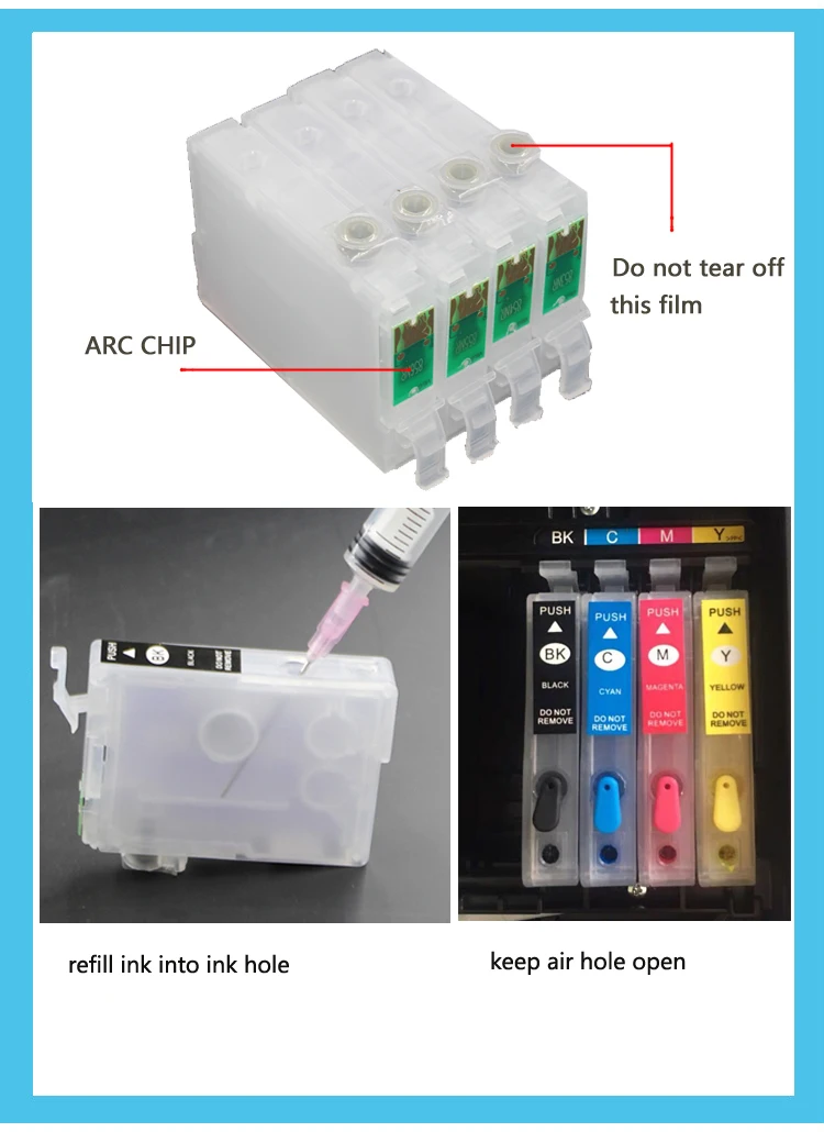8 قطعة لإبسون 1900 R1900 خرطوشة الحبر القابلة لإعادة الملء كيبك CIS T0870/T0871/T0872/T0873/T0874/T0877/T0878/T0879 #5