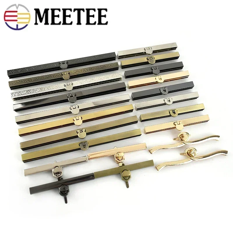 2/5Pcs Meetee Metall Tasche Geldbörse Rahmen Schnallen Brieftasche Handtasche Teil Dekoration Lock Clip Verschluss Verschluss Haken DIY hardware Zubehör