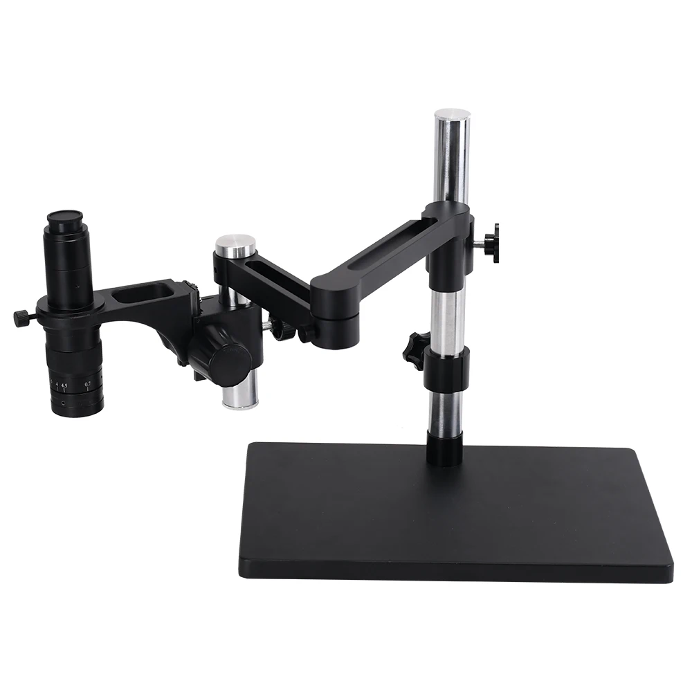 51MP Industrial Flexible Swing Arm Microscope 1080P 60FPS Camera 180x C-mount Lens 144 LED Light Microscope For Mobile Repair