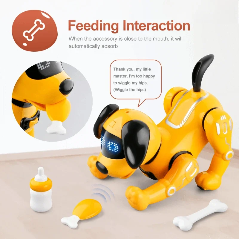 New Intelligent Machine Dog Programming Remote Control Interactive Stunts Handstand Music Dancing Children's Pet Dog Robot Toy