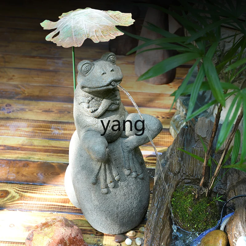 

LMM courtyard landscaping frog fountain balcony fish tank decoration creative animal small ornament