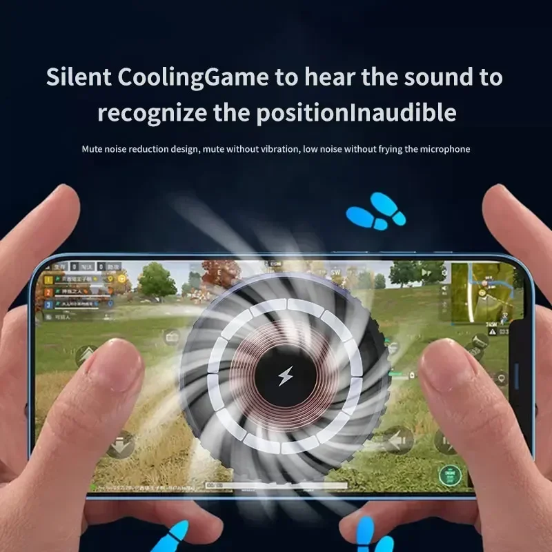 Portable Magnetic Phone Cooler with 15W Wireless Charging Function for Qi2 iPhone 16 15 14 13 Pro Max Fast Charging Cooling Fan view 6